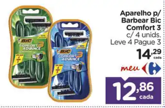Carrefour Aparelho p/ Barbear Bic Comfort 3 oferta