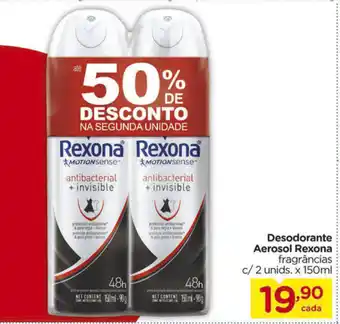 Carrefour Desodorante Aerosol Rexona c/2 unid. x 150ml oferta