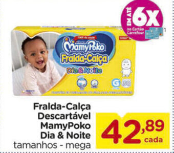 Carrefour Fralda calca Descartavel MamyPoko Dia & Noite oferta