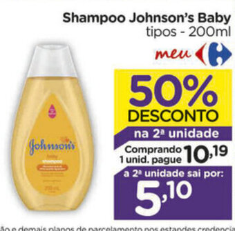 Carrefour Shampoo Johnson's Baby 200ml oferta