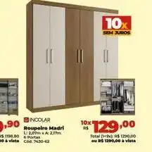 Lojas Becker Roupeiro 7 portas e 8 gavetas oferta