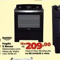 Lojas Becker Fogão 5 bocas oferta