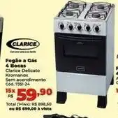 Lojas Becker Fogão a gás 4 bocas oferta