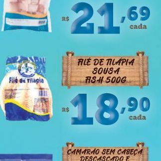 Bahamas Supermercados Filé de tilápia oferta