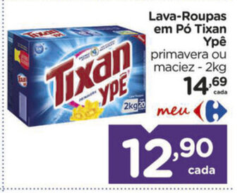 Carrefour Lava roupas em po Tixan Ype 2kg oferta