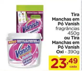 Carrefour Tira manchas em po Vanish 450g ou Tira manchas em po Vanish Oxi 390g oferta