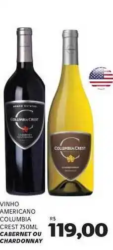 Supermercados Real Vinho Americano Columbia Crest 750ml oferta