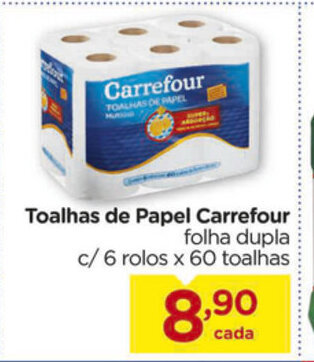 Carrefour Toalhas de Papel Carrefour oferta