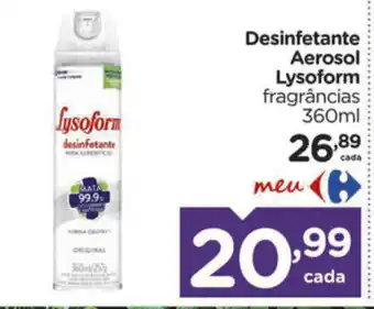 Carrefour Desinfetante Aerosol Lysoform 360ml oferta