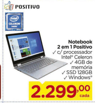 Carrefour Notebook 2 em 1 Positivo oferta
