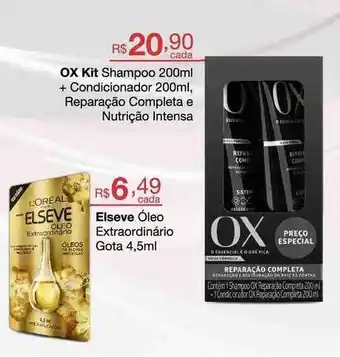 Tchê Farmácias Ox Kit Shampoo + Condicionador Reparação Completa E Nutrição Intensa 200ml oferta
