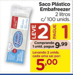 Carrefour Saco Plastico Embafreezer 2L oferta