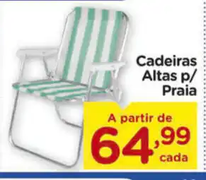 Carrefour Cadeiras Altas p/ Praia oferta