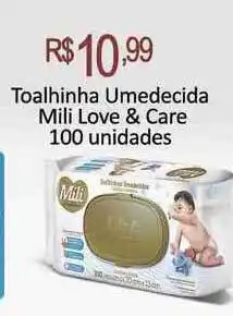 Tchê Farmácias Toalhinha Umedecida Mili Love & Care oferta