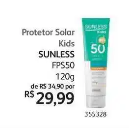 PoupaFarma Protetor Solar Kids Sunless 120g oferta