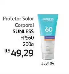 PoupaFarma Protetor Solar Corporal Sunless Fps60 200g oferta