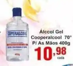 Rossi Supermercado Alcool Gel Cooperalcool 70 p/ as Maos 400g oferta
