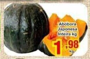 Rossi Supermercado Abobora Japonesa Inteira 1kg oferta