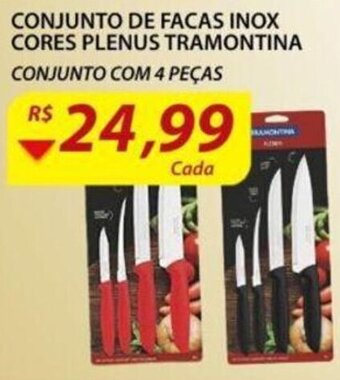 Assaí Atacadista Conjunto de Facas Inox Cores Plenus Tramontina oferta