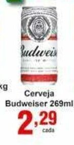 Rossi Supermercado Cerveja Budweiser 269ml oferta