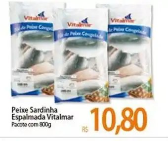 Peixe Sardinha Espalmada Vitalmar Cong. 800g