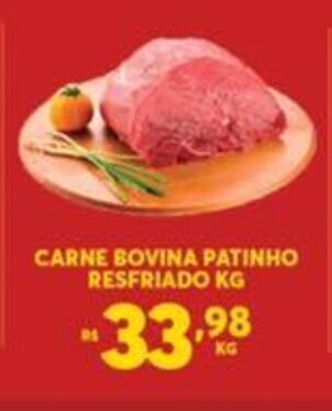 Atacadão Centro Sul Carne Bovina Patinho Resfriado 1kg oferta