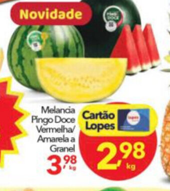 Melancia pingo Doce Vermelha/ Amarelha a granel