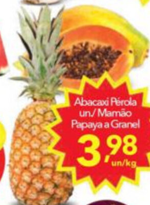 Lopes Supermercados Abacaxi Perola un. / Mamao Papaya a granel oferta