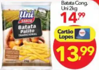 Lopes Supermercados Batata Cong. Uni 2kg oferta