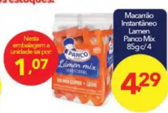 Lopes Supermercados Macarrao instantaneo Lamen Panco Mix 85g c/4 oferta