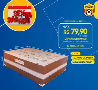 Zenir Casal 1 ano de garantia molas Ensacadas oferta