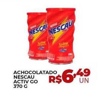 Achocolatado nescau activ go
