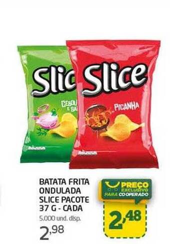 Batata frita ondulada slice pacote - cada