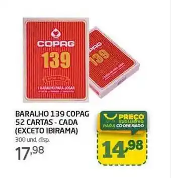 Baralho 139 copag 52 cartas - cada
