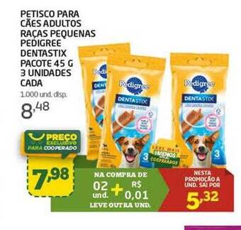Cooper Petisco para cães adultos raças pequenas pedigree dentastix pacote cada oferta