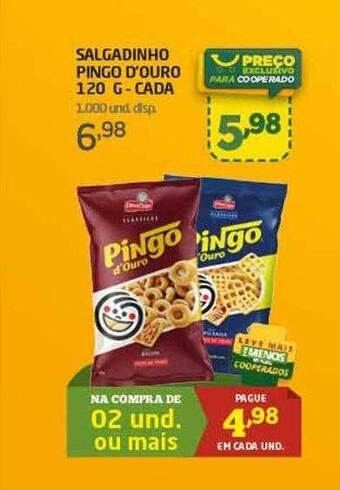 Cooper Salgadinho pingo d'ouro - cada oferta