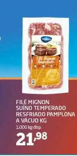 Cooper Filé mignon suíno temperado resfriado pamplona a vácuo kg oferta