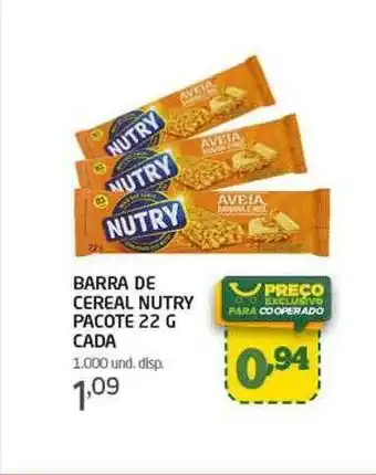 Barra de cereal nutry pacote cada