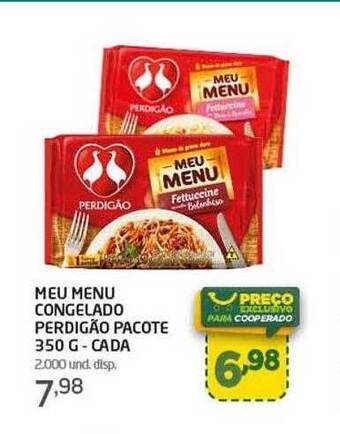 Cooper Meu menu congelado perdigão pacote - cada oferta