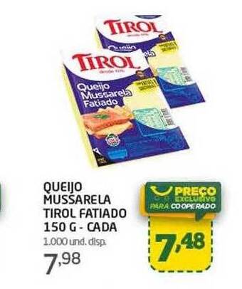Cooper Queijo mussarela tirol fatiado - cada oferta