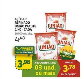 Cooper Açúcar refinado união pacote - cada oferta