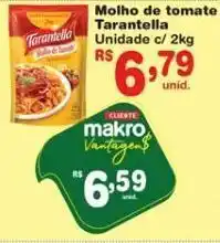 Makro Molho de tomate tarantella 2kg oferta