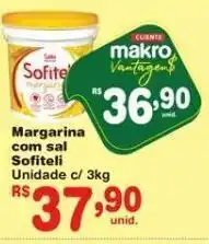 Makro Margarina com sal sofiteli 3kg oferta