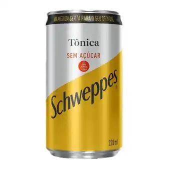 Schweppes água tônica sem açúcar lata 220 ml