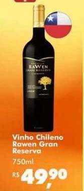 Big Box Vinho chileno rawen gran reserva oferta