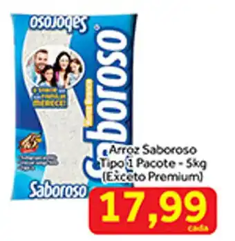 Shibata Supermercados Arroz Saboroso tipo 1 pacote 5kg oferta