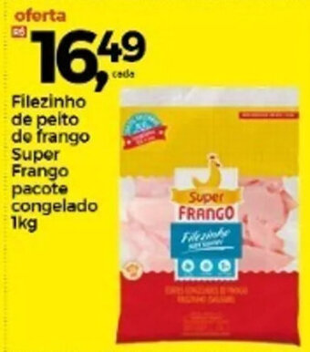 Frangolândia Filezinho de peito de Frango Super Frango pacote congealado 1kg oferta