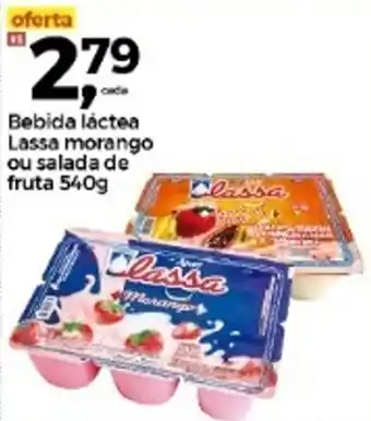 Bebida lactea Lassa morango ou salada de fruta 540g