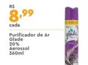 Supper Rissul Purificador De Ar Glade 20% Aerossol 360ml oferta