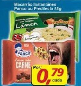 Supermercados Guanabara Macarrao Instantaneo Panco ou Predilecta 85g oferta